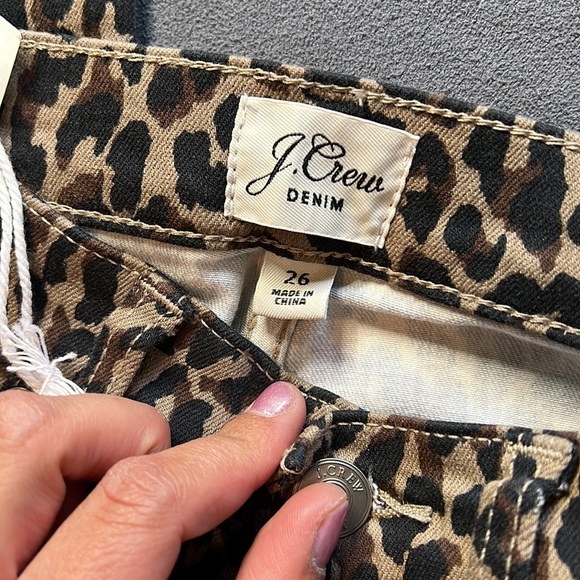 NWOT J.Crew 10 inch leopard skinny toothpicks size 26 - Picture 3 of 9